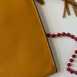 INC International Concepts Mustard Yellow Clutch